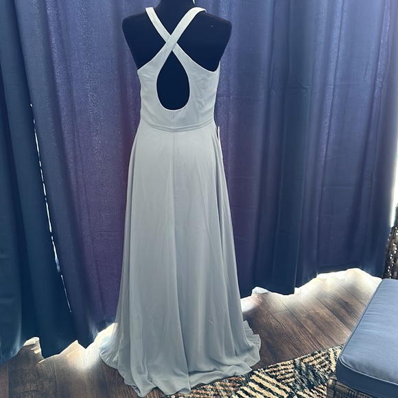 Formal dusty blue dress bridesmaid or mother of groom size 8 - Picture 4 of 9